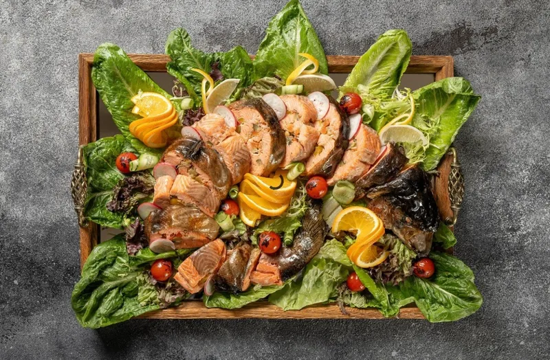 Форель фаршированная овощами